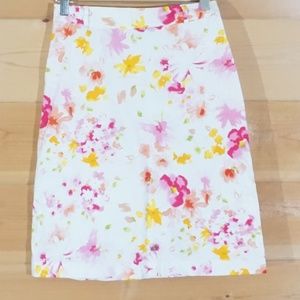 Flower Print Typhany Mid Skirt S